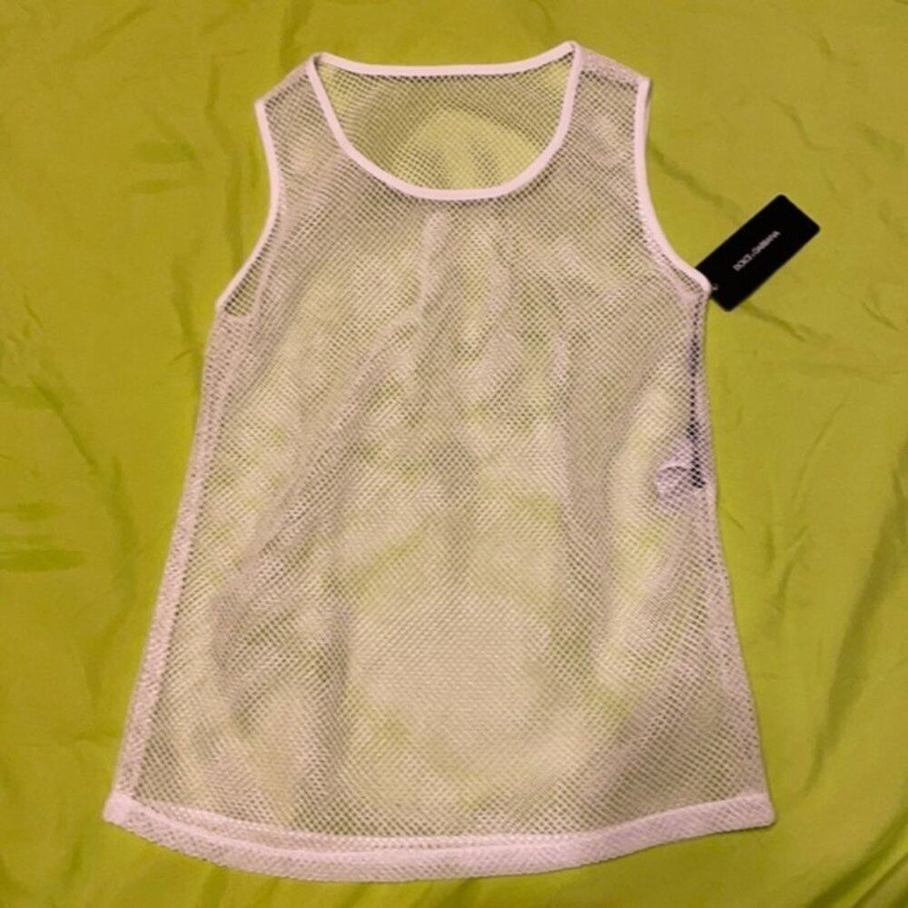 Dolce & Gabbana white Mesh Tank Top size 8 - Picture 2 of 10
